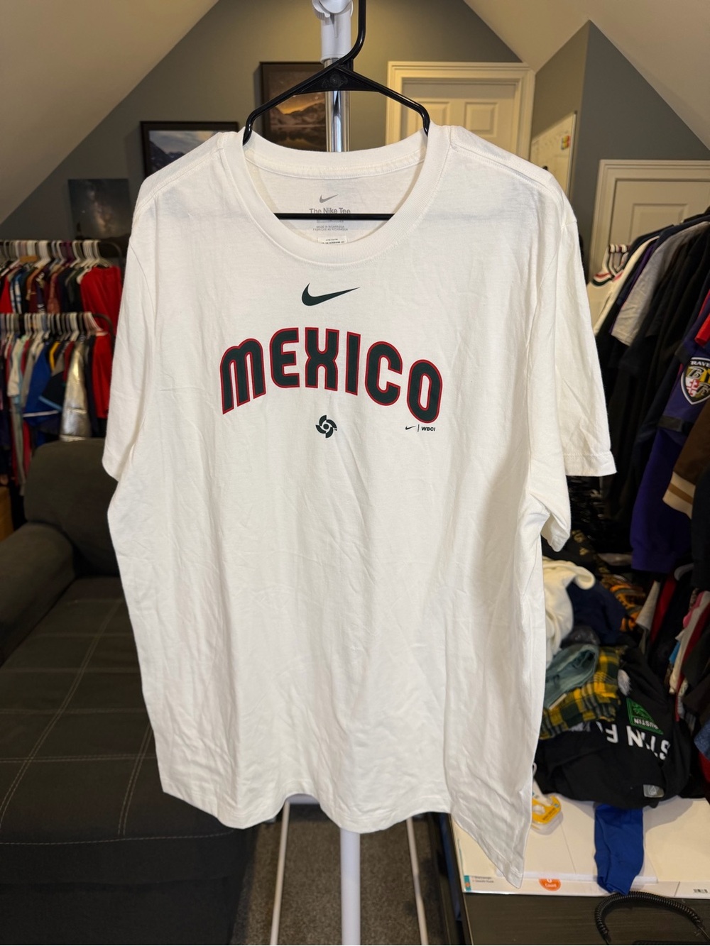 Nike Mexico World Baseball Classic WBC T-Shirt – White – XL – New